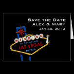 Save the Date Wedding In Las Vegas Card cards