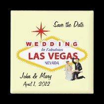 Save the Date Wedding In Las Vegas Magnet magnets