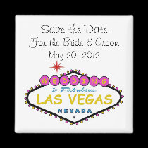 Save the Date Wedding In Las Vegas Magnet magnets