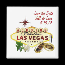 Save the Date Wedding in Las Vegas Magnet magnets