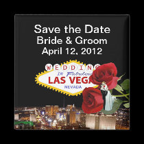 Save the Date Wedding In Las Vegas Magnet magnets
