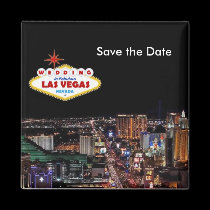 Save the Date WEDDING in Las Vegas Magnet magnets