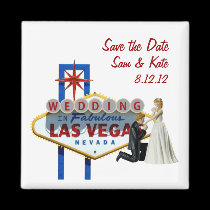 Save the Date Wedding In Las Vegas Magnet magnets