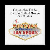 Save the Date Wedding In Las Vegas Magnet magnets