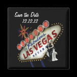 Save the Date Wedding in Las Vegas Magnet magnets