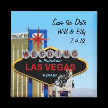 Save the Date Wedding In Las Vegas Motorcycle Magn magnets