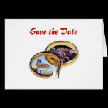 Save the Date Wedding In Las Vegas Rings Card cards