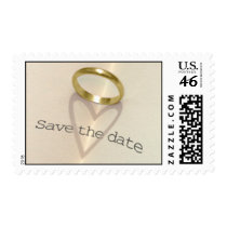 Save the Date Wedding Invitation Postage Stamp