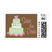 Save the Date Wedding Invitation Postage Stamp
