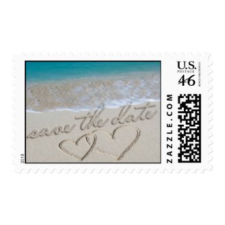 Save the Date Wedding Invitation Postage Stamp