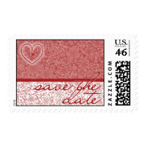 Save the Date Wedding Invitation Postage Stamp