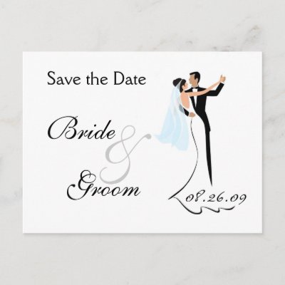 Save the Date Wedding Invitation Postcard by SquirrelHugger