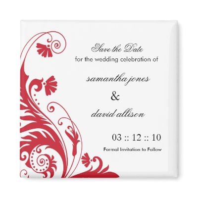 Save the Date Wedding Magnet