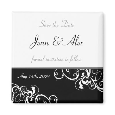Save the Date Wedding Magnet