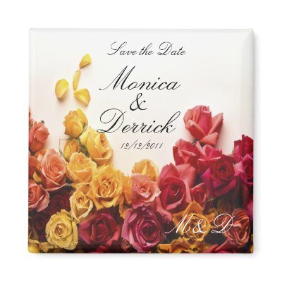 Save the date wedding magnet