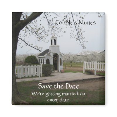 Save the Date Wedding Magnet