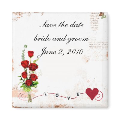 save the date wedding magnet