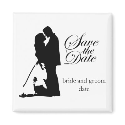 Save the Date Wedding Magnet