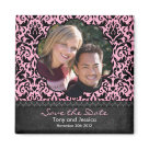 square_magnet - Let family and friends know about your upcoming wedding ceremony with these Elegant Damask Save the Date magnets. Customize with your photo and wedding date.