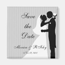 Save the date wedding magnet (illustration) A003