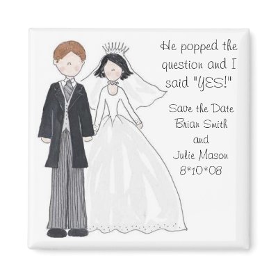 Save the Date Wedding Magnets