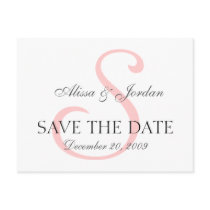 Save the Date Wedding Monogram Announcement Card Postcards