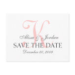 Save the Date Wedding Monogram Announcement Card Post Card
