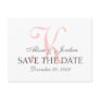 Save the Date Wedding Monogram Announcement Card Post Card
