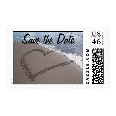 Save The Date Wedding Postage Stamps