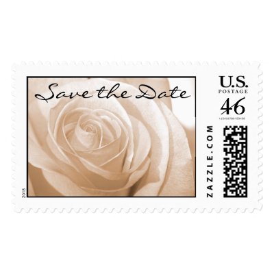 Save the Date Wedding Postage Stamp