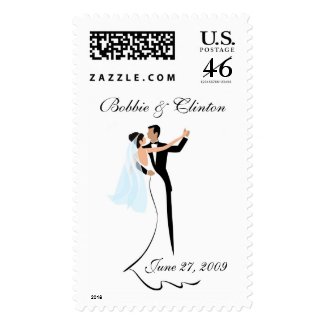 Save the Date Wedding Postage Stamps stamp