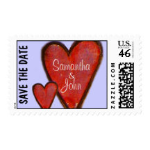 Save the Date Wedding - Postage Stamps