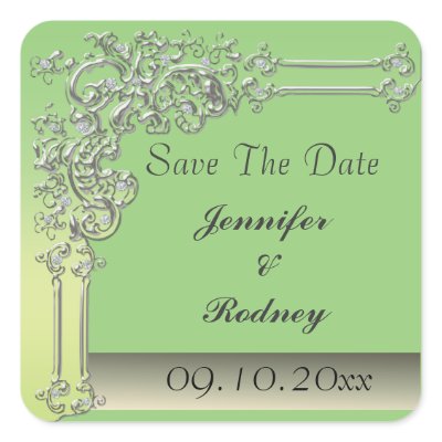 Save The Date Wedding Sticker