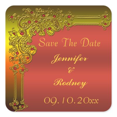 Save The Date Wedding Sticker