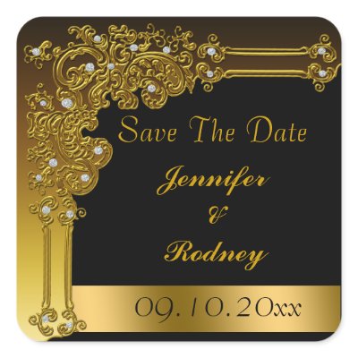 Save The Date Wedding Sticker