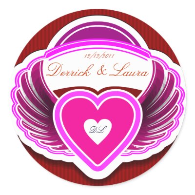 Save the date wedding sticker