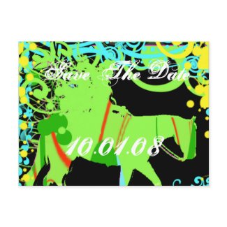 Save the Date- Western Grunge postcard