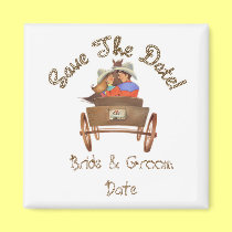 Save the Date WESTERN Wedding Magnets