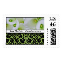 Save The Date White Cala Lily Stamp Wedding by samack Save The Date White Cala Lily Stamp Wedding