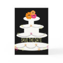 SAVE THE DATE WHITE WEDDING CAKE cards by WEDDINGCAKES SAVE THE DATE WHITE WEDDING CAKE cards
