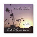 Save the Date Wild Flowers Sunset Magnet by emele1 Save the Date Wild Flowers Sunset Magnet