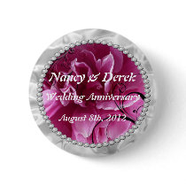 Save the Date with Pearls and Pink Floral Design