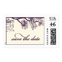 Save the Date with tree branch Postage Stamp