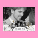 Save the Date with YOUR Photo White and Black postcards