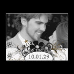 Save the Date with YOUR Photo White and Black