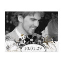 Save the Date with YOUR Photo White and Black postcards