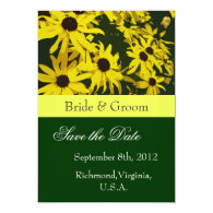 Save the Date, yellow daisy flowers Announcements