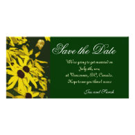 Save the Date, yellow daisy flowers Photo Greeting Card