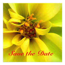 Save the Date (yellow flower) Personalized Invitation