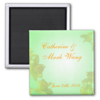 save the date, yellow tulip flowers magnets